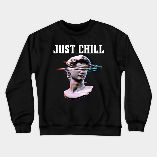 Just Chill-Greek Sculpture Crewneck Sweatshirt by earngave